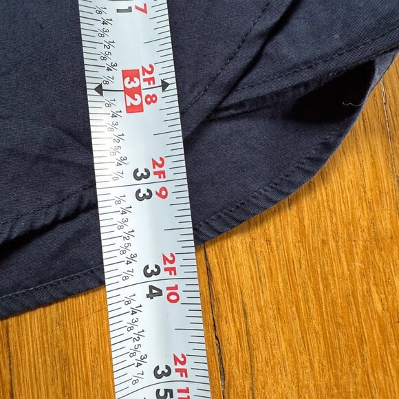 Cuyana Size S Navy Blue Poplin 3/4 Sleeves Collared Tunic Mini Shirt Dress - Picture 10 of 16